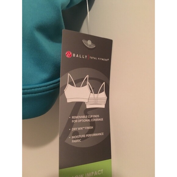 Bally Total Fitness Women's Juniors Sports Bra Size S Blue - Picture 4 of 5